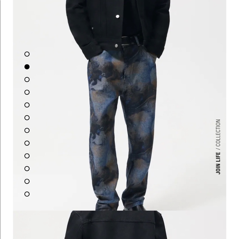NWT Zara ABSTRACT PRINT JEANS
